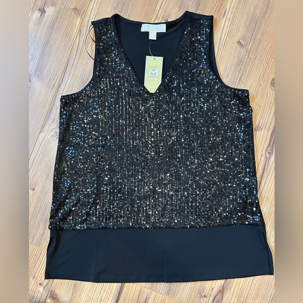 Micheal Kors sleeveless sequin blouse